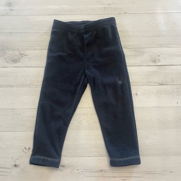 Spyder‎ kids black fleece baselayer pants 3 - Picture 1 of 5